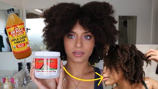 Using Bentonite Clay for Definition  Major Detox and Curls  Natural Hair Type 4 [upl. by Issac584]