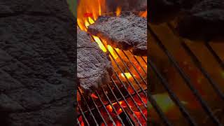 Steak grill grilling weber shorts steak cookingoutdoors fire meat whatsfordinner yummy [upl. by Attenol307]