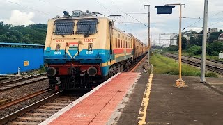 Vintage BIA WAM4 Livery in BZA WAP4  BZA WAP4 22201 in BIA WAM4 Livery leads 17651CGLKCG Exp [upl. by Enimrac450]