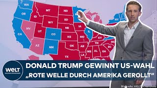 USWAHL 2024 quotRote Welle durch Amerika gerolltquot – quotTrump konnte in den Swing States überzeugenquot [upl. by Carper]