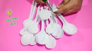 5 THE MOST EASY WAY TO RECYCLE PLASTIC SPOON [upl. by Rhtaeh]