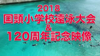 平成30年度国頭小学校外洋遠泳大会＋120周年記念空撮 [upl. by Marshal]