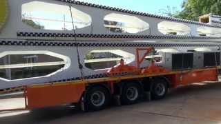 Kermis Heemskerk 2014 Transport en opbouw deel 4 [upl. by Ecirtnahs]