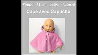 Poupon 42 cm  cape avec capuche poupon Lilla Chérie Corolle 42 cm [upl. by Dunton]