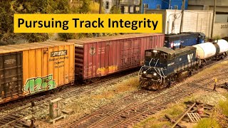 Achieving Model Railroad Track Integrity  Boomer Diorama   289 [upl. by Killie]