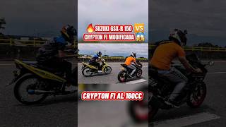 Crypton FI Modificada VS Gsxr 150 gsxr150 cryptonfi viral short gsxr motos 😱🔥 [upl. by Carolyne]