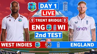 England vs West Indies 2nd Test Live Scores  ENG vs WI 2nd Test Day 1 Live Scores amp Commentary [upl. by Ainesey885]