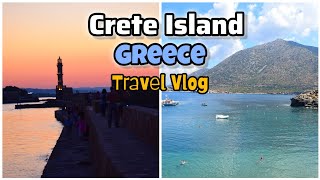 Crete island  Greece travel vlog  Greeks islands  Greece  Heraklion  crete beach  travel vlogs [upl. by Yelrak]