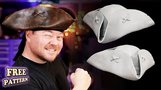 How to Make A Pirate Hat out of Foam  Free Pattern  DIY Cosplay Tricorn Hat [upl. by Cyril752]