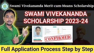 Swami Vivekananda Scholarship 202324 Application Full Process Step By Step For College University [upl. by Airretnahs]