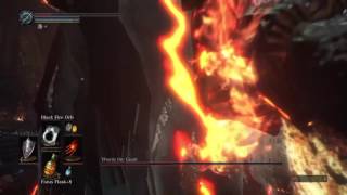 Dark Souls 3 Pyromancer Burndown  Yhorm the Giant No Stormruler Black Fire Orb Only [upl. by Jayson]