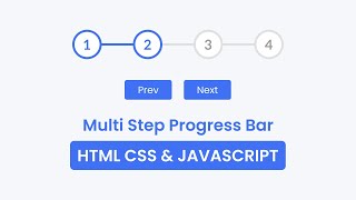 Multi Step Progress Bar in HTML CSS amp JavaScript [upl. by Yehudit477]