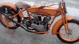 ANTIQUE HARLEY DAVIDSON 1920 STREET ROAD RACER START AND RUNS PART2ª [upl. by Nnyleimaj300]