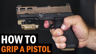 How to Grip a Pistol with Navy SEAL Mark quotCochquot Cochiolo [upl. by Tanitansy]