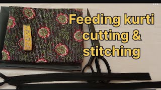 Feeding kurti cutting amp stitching easy way nandhini nandhusfashionhut chennaidesigner feeding [upl. by Krebs]