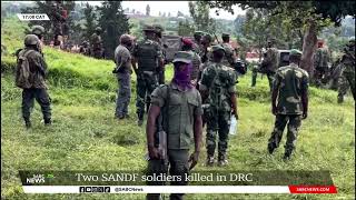 DRC Attack  Two SANDF soldiers killed three wounded in mortar explosion [upl. by Rabbi]