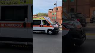 ambulancia ambulance ambulanza emergency emergenza italy ladispoli trending [upl. by Sinnod]