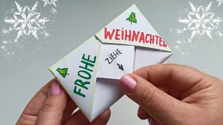 DIY Überraschungskarte basteln für Weihnachten🎄Weihnachtskarten basteln 2024 Bastelideen [upl. by Nipha]