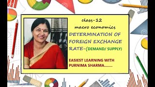 CLASS12 DETERMINATION OF FOREIGN EXCHANGE RATE MACRO ECONOMICS WITH PURNIMA SHARMA [upl. by Zehc]