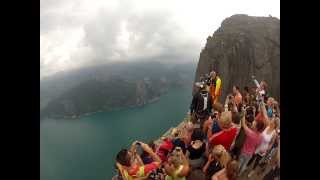 Base Jump in Preikestolen [upl. by Ahsikyt483]