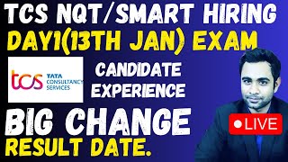 🔴TCS NQTSmart Hiring 13th Jan Exam Experience  Result Date [upl. by Rorie371]