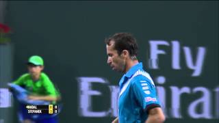 Radek Stepanek Hits Indian Wells Hot Shot Against Nadal [upl. by Prisca374]