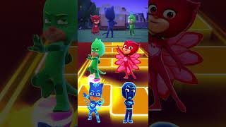 PJ Masks  Owlette 🆚 CatBoy 🆚 Night Ninja 🆚 Gekko X Dance Song Tiles Hop EDM Rush shorts [upl. by Holds542]