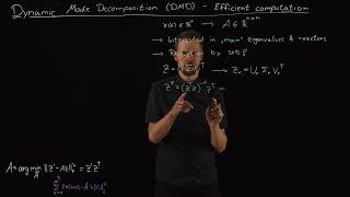 Dynamic Mode Decomposition Efficient computation DS4DS 223 [upl. by Lyman]