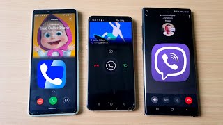 Viber incomingcall SAMSUNG S10E  NOTE 10 plus viber out VS SONY XPERIA 10 True Caller incomingcall [upl. by Meeks]