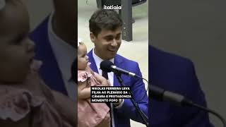 NIKOLAS FERREIRA LEVA FILHA AO PLENÁRIO DA CÂMARA E PROTAGONIZA MOMENTO FOFO [upl. by Files]