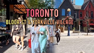 Toronto Downtown Bloor St And Yorkville Village Walking Tour Toronto Canada 4K [upl. by Felisha]