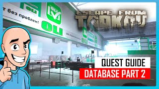 Database Part 2 Quest Guide Interchange Map  Teaching My Son 59  Escape from Tarkov PVE [upl. by Aciemaj289]