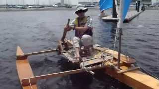 Canoe sailing with ADscull 04 onboard camera view [upl. by Havens]