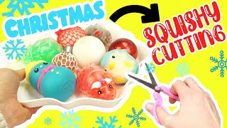 Mixing Cute Squishies and Slime Together into One Bowl Christmas Theme [upl. by Carol]