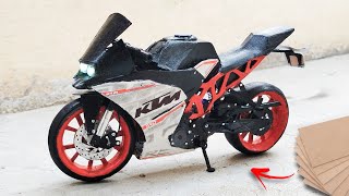 How to make Motorbike Using Only Cardboard  KTM RC 390 [upl. by Ahsetel]