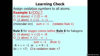 Ch 5 Assigning Oxidation Numbers and Balancing REDOX Reactions [upl. by Mcnair]