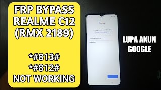 FRP BYPASS AKUN GOOGLE REALME C12 RMX2189 [upl. by Jameson]