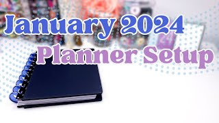 January 2024 Planner Setup Happy Planner Frankenplanner [upl. by Annairdna]