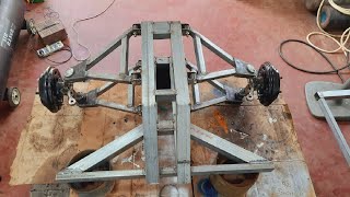 How to make Front Swing arm and front Hub  Homemade UTV Part 3 [upl. by Yeta989]