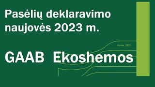 Pasėlių deklaravimas 2023 m Tiesioginių išmokų ūkininkams paramos schemos GAAB reikalavimai [upl. by Eednim911]