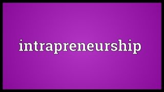 Intrapreneurship Meaning [upl. by Okir]