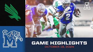 Game Highlights North Texas vs Memphis Oct 19 2024 [upl. by Komarek]