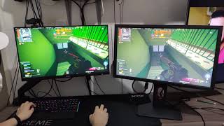 Teste entre Monitor Gamer Zowie XL2411K 1ms 144hz vs Monitor Gamer AOC LED 24quot 1ms 144hz Hero 24G2 [upl. by Etteniuq5]