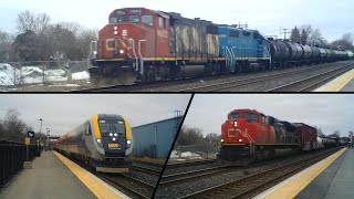 Late February Railfanning at Brockville [upl. by Ynaffit]