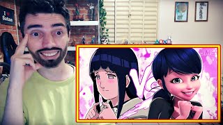 React  Hinata Vs Marinette Batalha de Psicóticas [upl. by Warila]