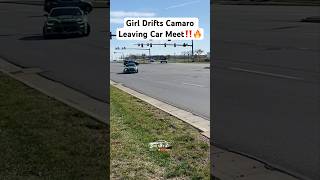 Girl Drifts Camaro Leaving Dayton Cars amp Coffee [upl. by Nevet]