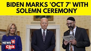 Biden Remembered The Victims Of The 2023 Hamas Attack With A CandleLighting  N18G  News18 [upl. by Groves631]