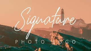 Create A Customized Signature PHOTO LOGO in Photoshop [upl. by Zeb]