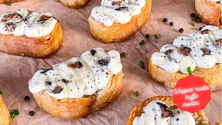 Whipped ricotta Truffle Crostinis A simple amp Bougie vegetarian appetizer recipe to make [upl. by Willett]