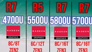 R5 5500U 15W VS R7 5700U 15W VS R7 5800U 15W VS 4700U 15W ON 1080P LOWEST QUALITY AMD FASTET APU [upl. by Rj]